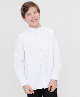 Сорочка классическая с карманом белая Button Blue, школьная форма для мальчиков  фото, kupilegko.ru